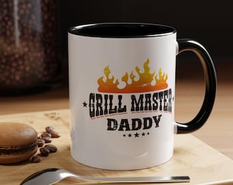 Grill Master Daddy Mug - Funny BBQ Dad Coffee Mug - Grilling Gift for Dad - Fathers Day Cup - Dad Birthday Coffee Cup - Grill Master Dad Mug
