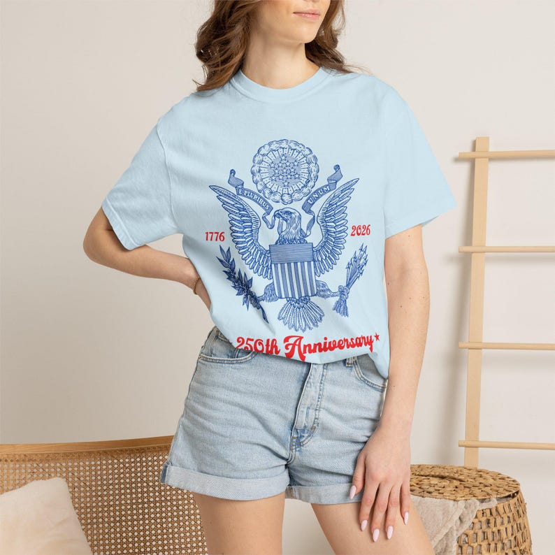 250th Anniversary Tshirt - 1776 2026 Shirt - Retro 4th of July Shirt - Bald Eagle Shirt - American Eagle Shirt - 250th Anniversary USA Shirt image 10
