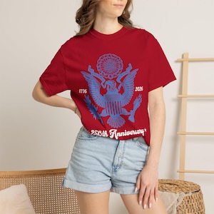 250th Anniversary Tshirt - 1776 2026 Shirt - Retro 4th of July Shirt - Bald Eagle Shirt - American Eagle Shirt - 250th Anniversary USA Shirt image 8