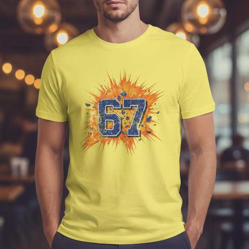 Six Seven T Shirt - 67 T Shirt - Six Seven Shirt - 67 Tshirt - Six Seven Tshirt - Retro Jersey - 67 Meme Shirt - Number Tshirt - 67 Shirt image 1