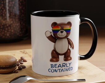 Gay Mug - Gay Bear - Pride Mug - Funny Gay Mug - LGBT Mug - LGBTQ Mug - Queer Mug - Pride Month Mug - Gay Cup - Pride Cup, Rainbow Pride Mug