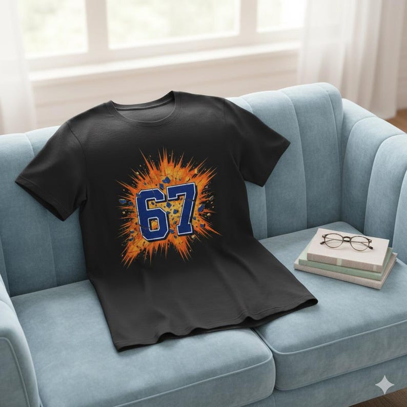 Six Seven T Shirt - 67 T Shirt - Six Seven Shirt - 67 Tshirt - Six Seven Tshirt - Retro Jersey - 67 Meme Shirt - Number Tshirt - 67 Shirt image 11