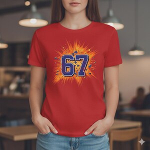 Six Seven T Shirt - 67 T Shirt - Six Seven Shirt - 67 Tshirt - Six Seven Tshirt - Retro Jersey - 67 Meme Shirt - Number Tshirt - 67 Shirt image 4