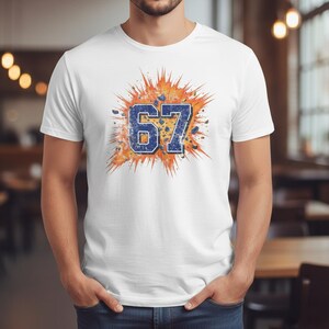 Six Seven T Shirt - 67 T Shirt - Six Seven Shirt - 67 Tshirt - Six Seven Tshirt - Retro Jersey - 67 Meme Shirt - Number Tshirt - 67 Shirt image 5