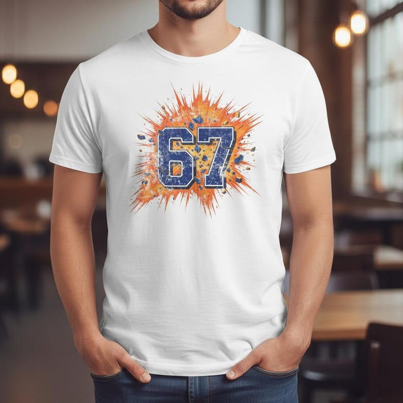 Six Seven T Shirt - 67 T Shirt - Six Seven Shirt - 67 Tshirt - Six Seven Tshirt - Retro Jersey - 67 Meme Shirt - Number Tshirt - 67 Shirt image 5