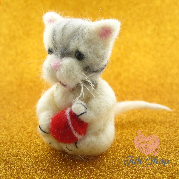 Needle Felted Cat - Etsy