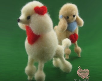 Felting dog poodle Toy wool Dog Felted sculpture Felt toy Felting animal Dry felting Needle felting toy Only to order Art doll, Wool Jewelry