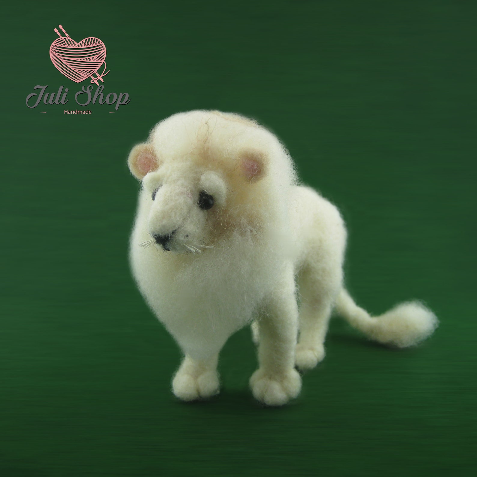 Needle Felted Lions, Lion King Sculpture, Needle Felted Lion Sculptures