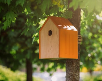 Vogelhaus aus Holz, Vogelhaus, Vogelhäuser im Freien, Vogelfutterhaus, Gartenmöbel, Gartendekoration, Gartenmöbel, Geschenk im Freien