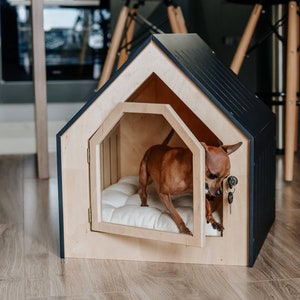 Modern Pet House with door, Dog House, Cat House, Pet Furniture, Dog Cave, Cat Cave, Pet Bed, Cat Beds, Dog Beds, Pet Beds, Cat Bed, Dog Bed