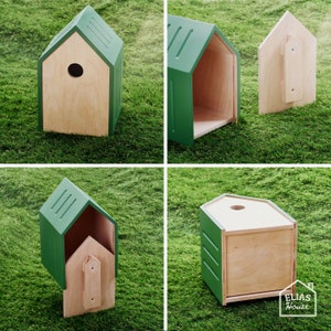 Green modern birdhouse