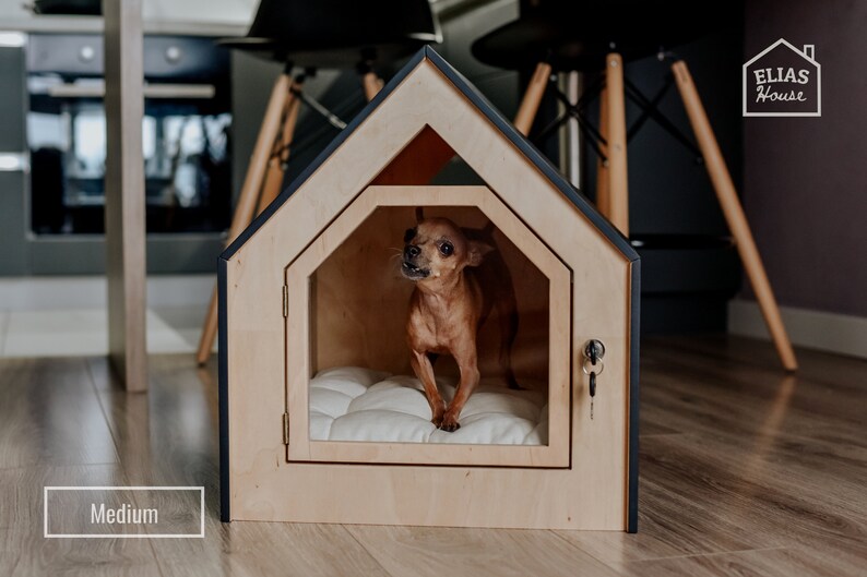 Modern Pet House With Door Dog House Cat House Dog Cave Etsy