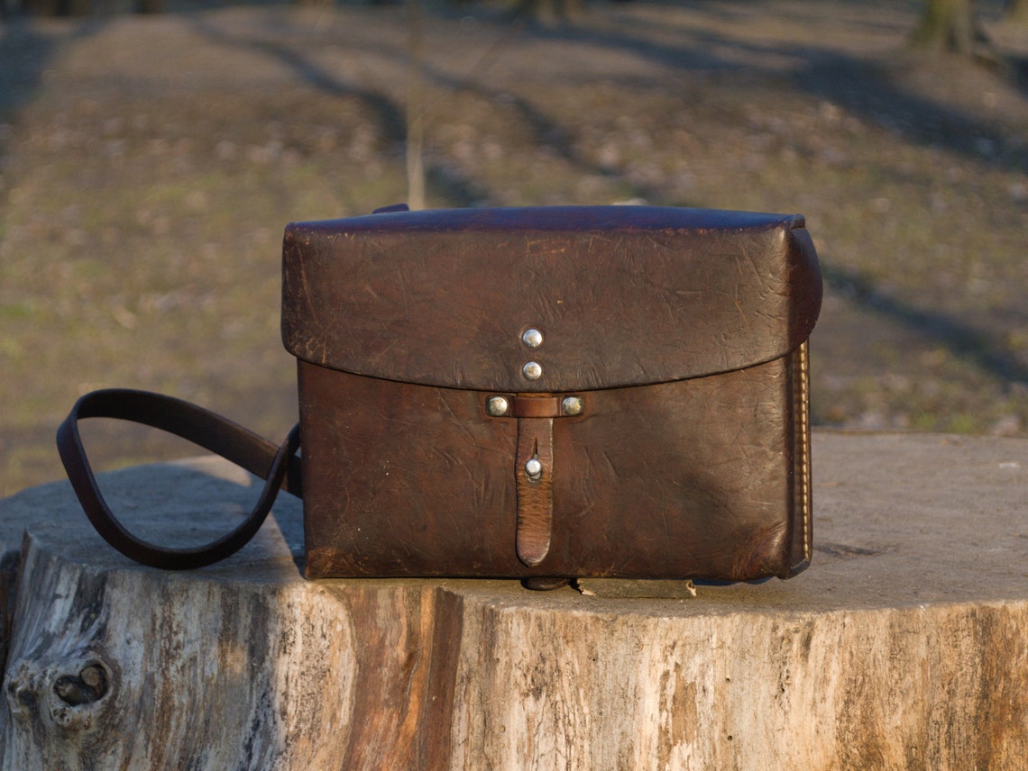 VINTAGE 1973 Swiss Army WW2 Leather Messenger Medic Bag Etsy