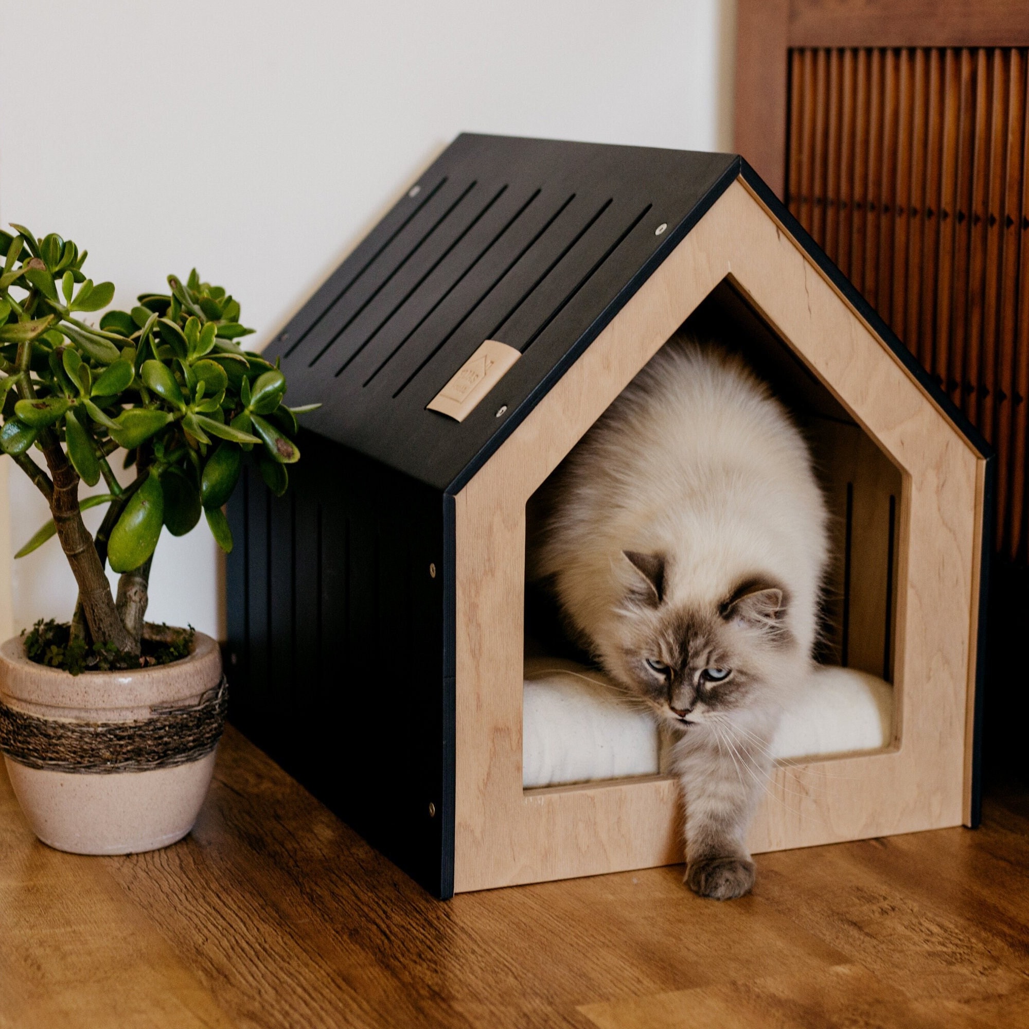 Modern Cat House Cat Bed Cat Furniture Cat Pillow Cat Cave Cat Crate Cat Gift Cat Lover Gift Christmas Gift Etsy