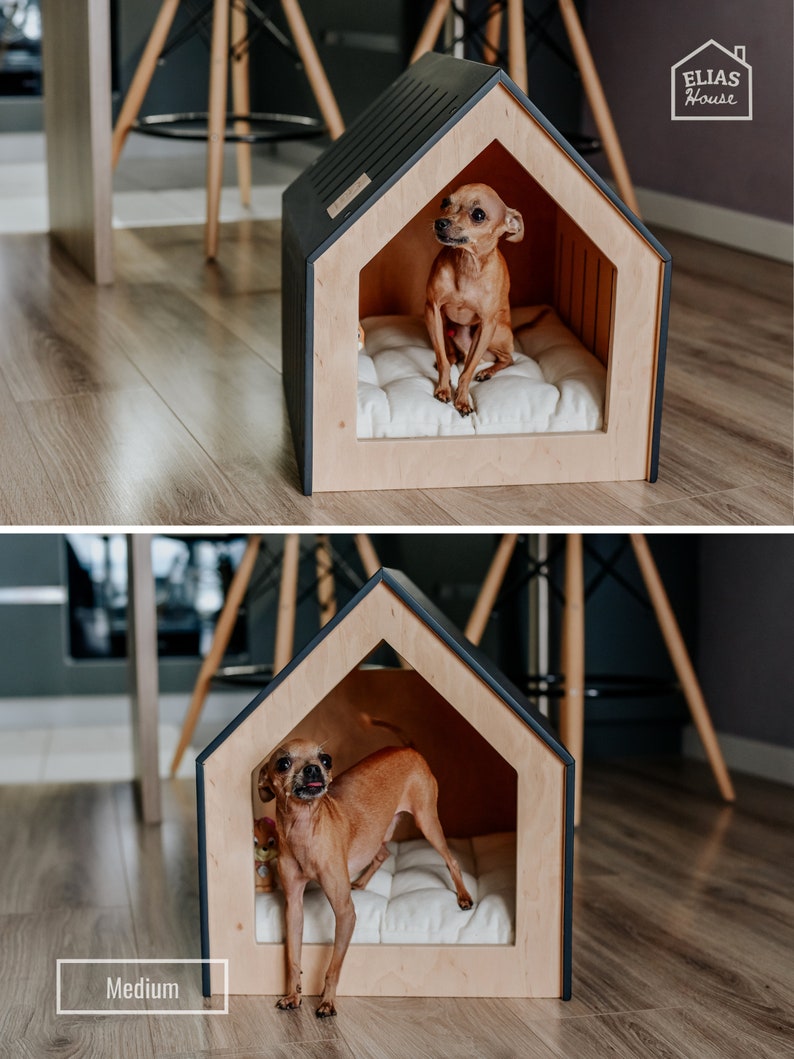 Modern Pet House With Door Dog House Cat House Dog Cave Etsy
