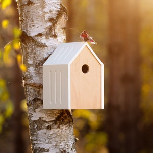 white birdhouse