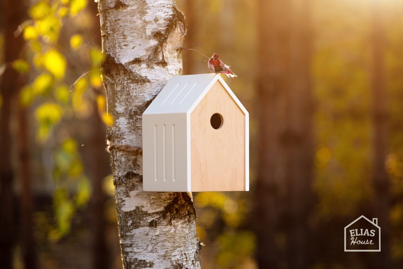 white birdhouse