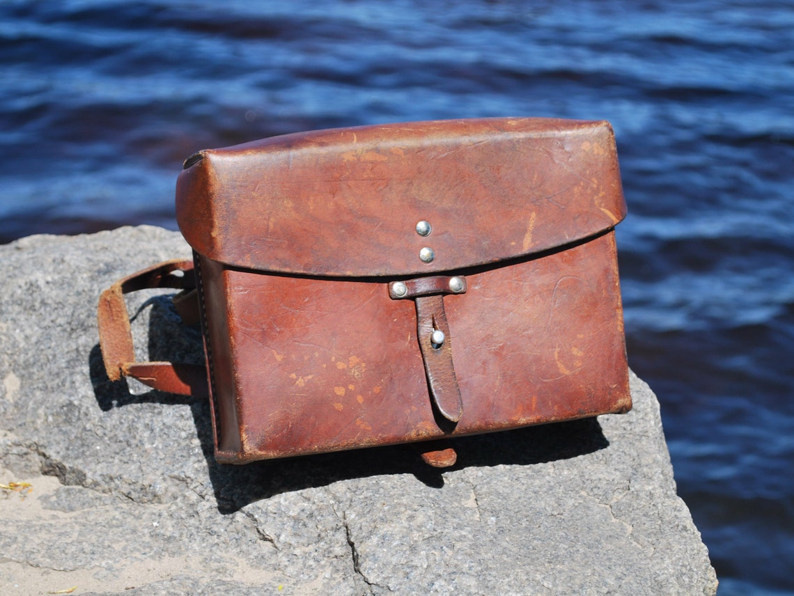 VINTAGE 1972 Swiss Army WW2 Leather Messenger Medic Bag Etsy