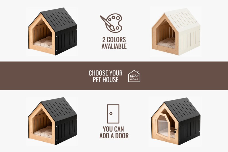 Modern Dog House With Door Cat House With Door Cat Bed Etsy