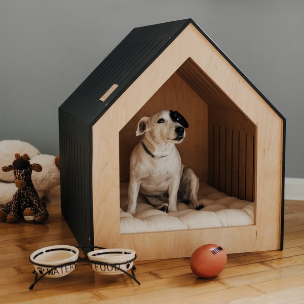 Modern Dog House, Cat House, Pet House | Dog Bed, Cat Bed, Dog Kennel, Dog Crate, Dog House Indoor, Dog Furniture, Cat Furniture