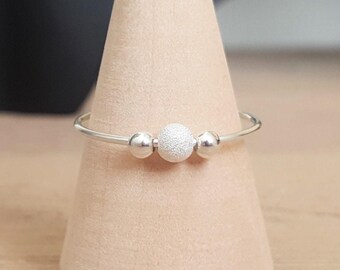 Anello girevole in argento sterling contro l'ansia, anello anti-preoccupazione fatto a mano