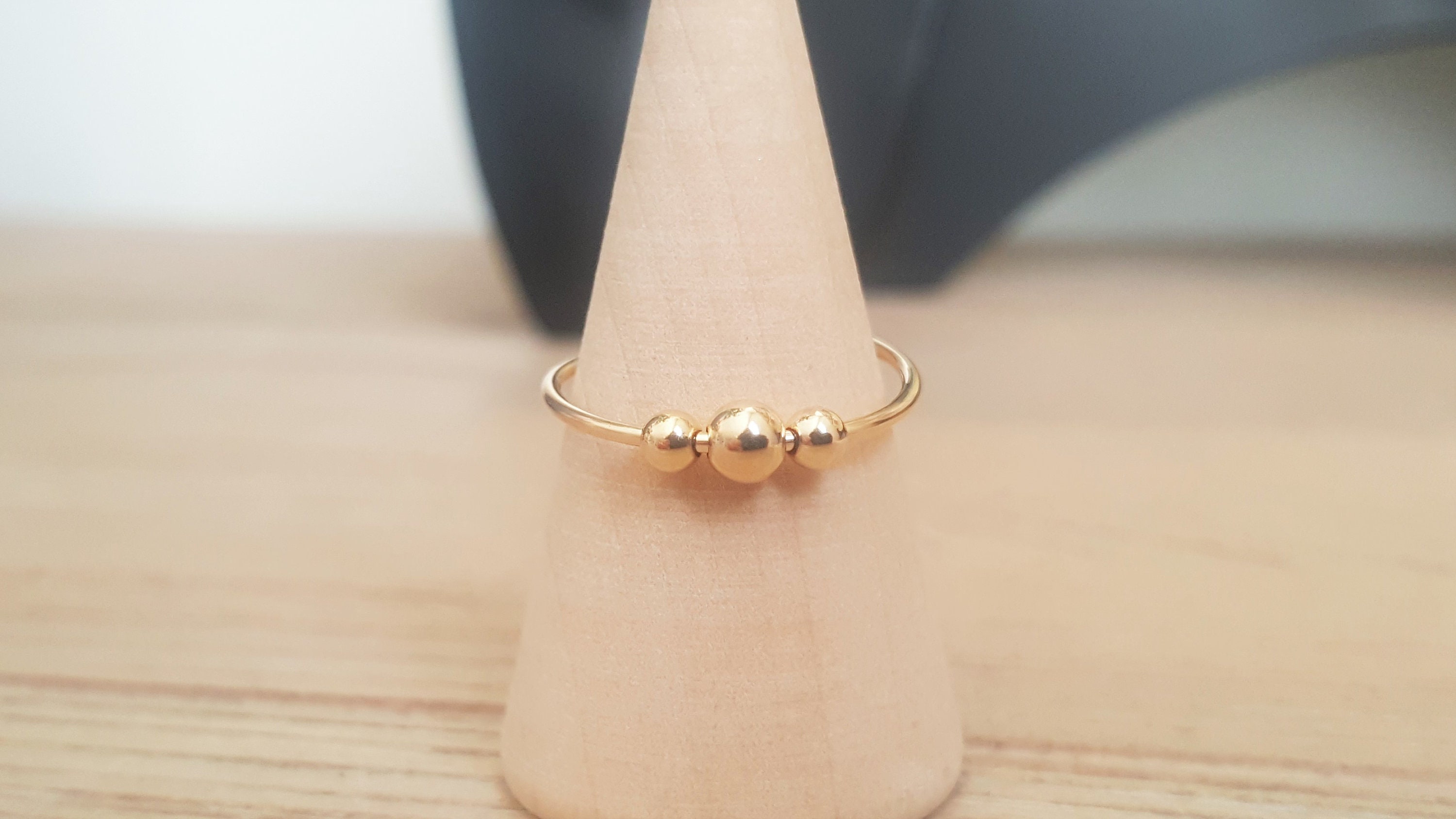 14k Gold Filled Anxiety Ring Minimalist Gold Fidget Ring Etsy