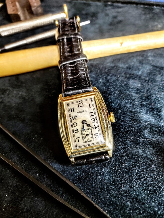 Cadran De Montre Vintage Gruen Style Art Déco - Pour Restauration Ou Collection - Occasion