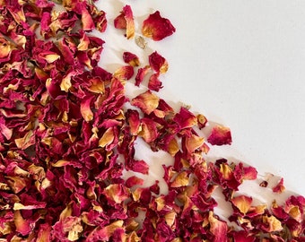 Confeti de lujo para bodas: pétalos de rosa secos biodegradables