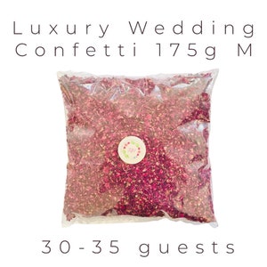 Luxury Wedding Confetti Ecofriendly Biodegradable Packs 1-32 Litres 10-200 Guests Dried Rose Petals Flowers 100% Natural Confetti 3 Litres (30 Guests)