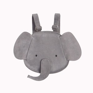 Elephant backpack for kid,  Kid bag, Cute animal bag, Personalized toddler backpack,  Kid leather backpack, Child bag, Cute backpack.