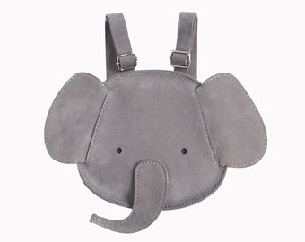 Olifant rugzak voor kind, Kid tas, Leuke dierentas, gepersonaliseerde peuter rugzak, Kid lederen rugzak, Kind tas, Leuke rugzak.