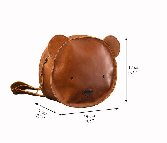 Bear Leather Backpack for Children Kids Personalized Bag Cute Animal Bag Backpack Belt Set Best Gift for Children Handmade Bag. Etsy UK