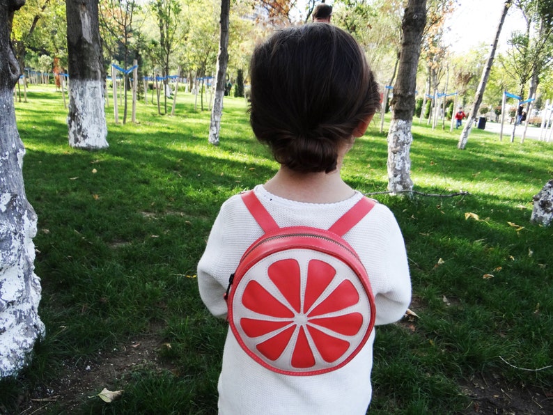 bag for kids handmade work ! Gift for kids orange Kids bag Bags for Children funny gift bag for kids