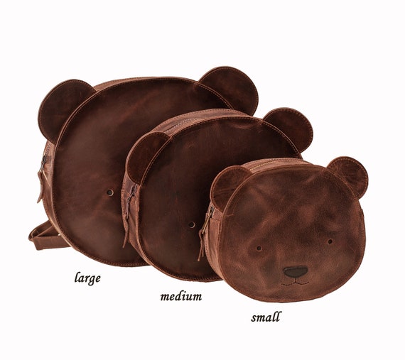 children leather school backpack Personalized Leather Bear Backpack for Children, Preschool Bag, Kids  Fashion Mini Backpack, School Bag, Kids Birthday Gift, Girls Boys Bag