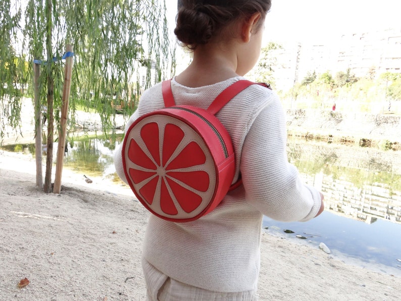 bag for kids handmade work ! Gift for kids orange Kids bag Bags for Children funny gift bag for kids