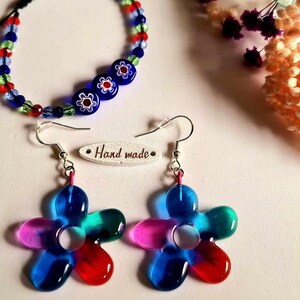 Spring flowers jewellery set