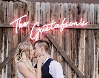 Custom Wedding Neon Sign: Personalized Reception Decor