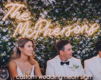 Custom Neon Sign Wedding Neon Signs for reception Wedding Decorations Wedding Light Custom Name Neon Sign Name
