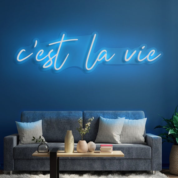 CEST LA VIE Neon Sign Light Office Living Room Interior Design, Neon sign wall art,Neon sign wall decor