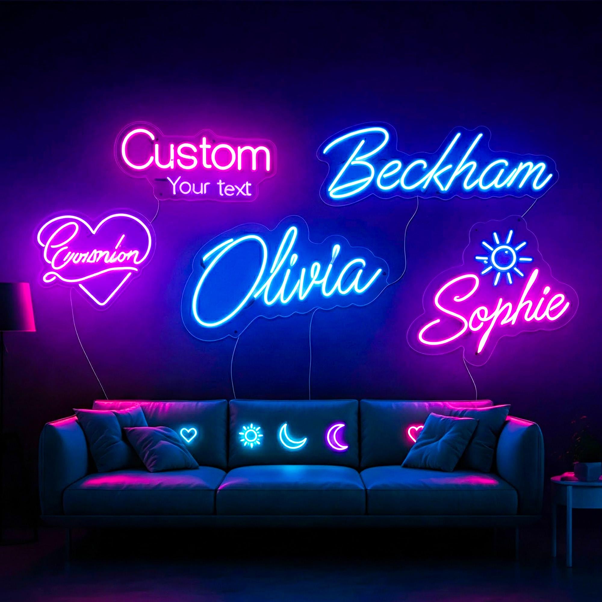 ROCK Neon Personalizzato – Insegna LED 40x20cm Per Parete – Regolabile