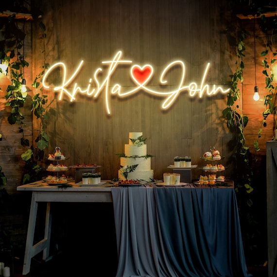 Engagement gifts for couple, wedding signs, Wedding Decorations, Wedding Decor, Wedding Gifts, Neon wedding light, custom