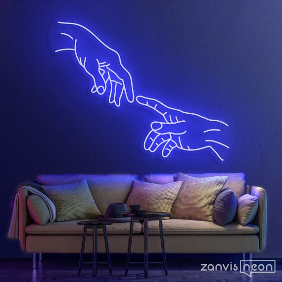 HAND OF GOD Neon Sign Light Office Living Room Interior Design