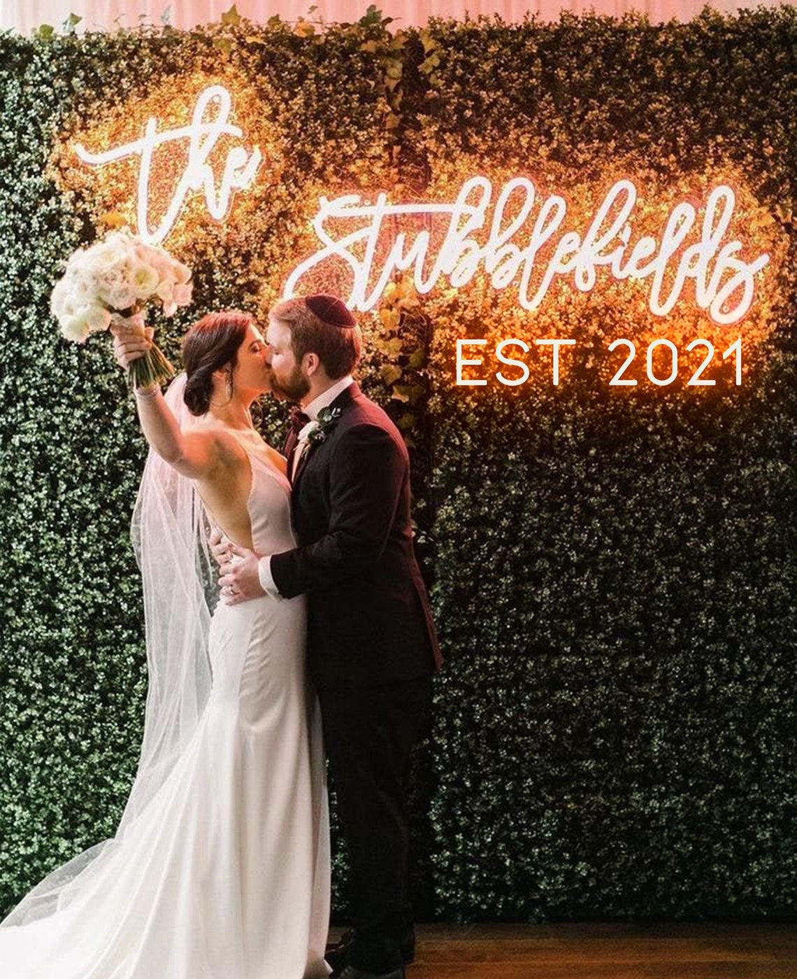 Wedding NEON SIGN with EST year for reception Wedding image 1