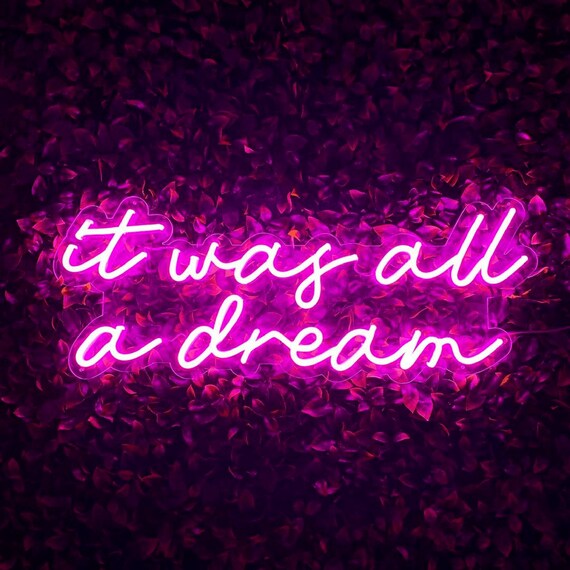 It Was All A Dream Neon Sign Lights | Etsy