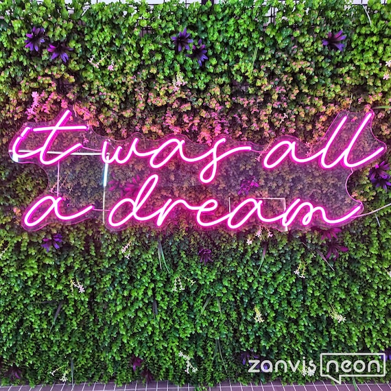 It Was All A Dream Neon Sign Lights