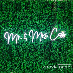 Mr And Mrs Wedding NEON SIGN for reception | Wedding Decorations |  Wedding Decor | Wedding Gifts | Wedding Light Neon Sign Wedding