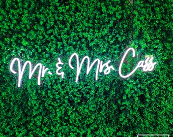 Mr And Mrs Wedding NEON SIGN for reception | Wedding Decorations |  Wedding Decor | Wedding Gifts | Wedding Light Neon Sign Wedding