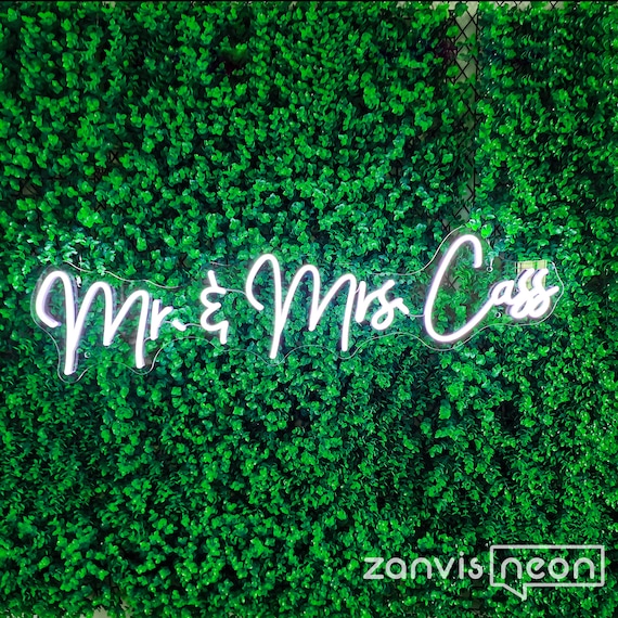 Mr And Mrs Wedding NEON SIGN for reception | Wedding Decorations |  Wedding Decor | Wedding Gifts | Wedding Light Neon Sign Wedding
