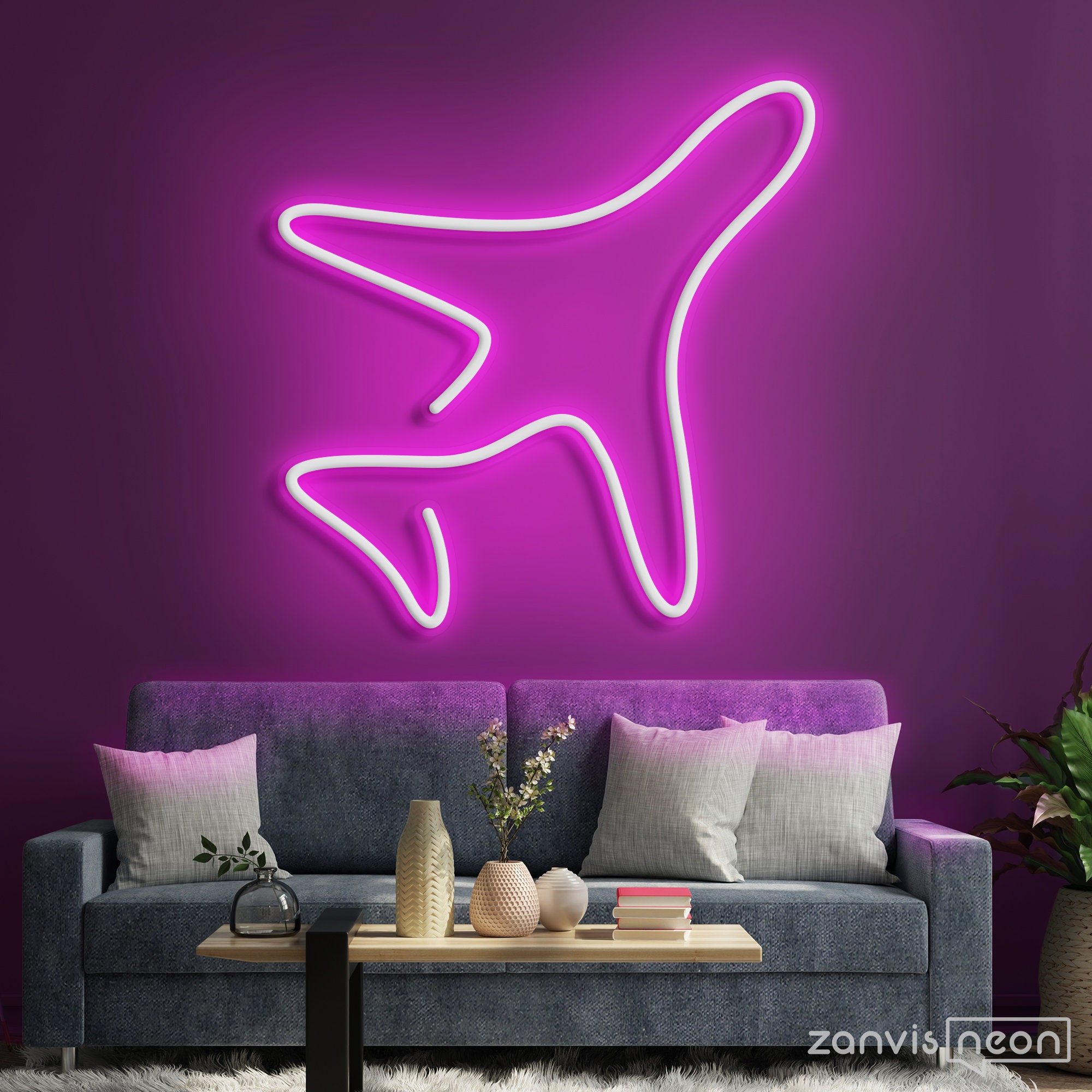 Paper plane neon sign  Best-selling kid's room, Wall art