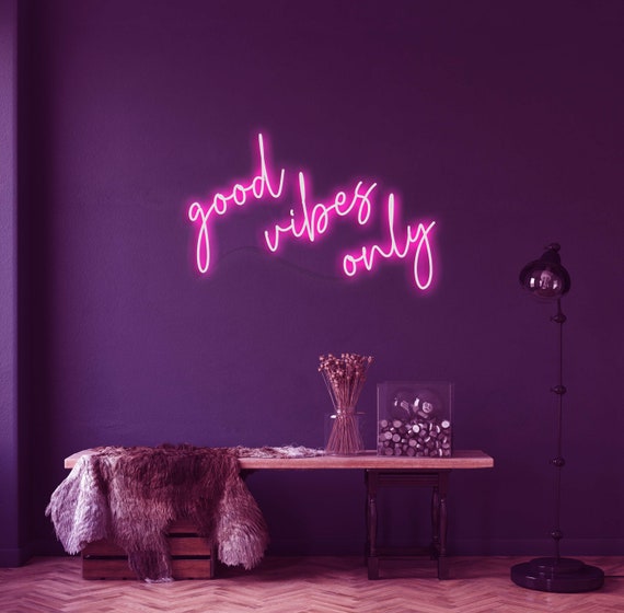 Good Vibes Neon Sign Wedding Wall Hanging Light Bedroom Signs Room  Decorations